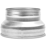 10 to 8 Inch Ventilation Duct Reducer - Galvanized Steel Round Connector - Duct Fitting - Vent Duct Increasing Coupling (Metal,