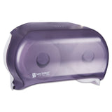 San Jamar R3600TBK VersaTwin Tissue Dispenser, 8 x 5 3/4 x 12 3/4, Transparent Black Pearl