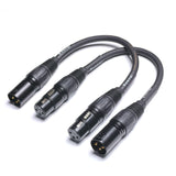 Suanqi XLR Cable 3-Pin Male to Female XLR Cable Adapter - Professional Balanced Audio Connector for Microphones, Mixers, and Stu