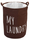 Styleys Cotton Blend Folding Laundry Bag For Clothes With Drawstring Closure 63 Litres (S11050 Brown), 15.75 Inch