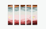 woopme Set of 5 Natural Sea Sun Set Magnetic Bookmark for Book Lovers Readers Students Gift Magnetic Page Clips Folding