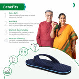 Ortho Joy Extra Soft Doctor Ortho Slippers || Regular Wear Slippers For Men,Navy Blue,7,B0BJQD2RK6