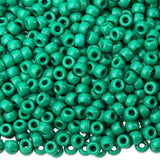 NUKAYAI 1000Pcs Green Pony Beads Necklace Crafts 6x9mm Bulk Plastic Hair Braids Hair Pony Kandi Bead for Bracelets Jewelry Makin