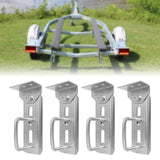 Boat Trailer Bunk Brackets, 8 4 PCS Galvanized Swivel Top Bunk Bracket Kit with Hardware, Suitable for 1.5 x 3, 2 x 3, 3 x 3 Boa