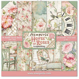 STAMPERIA INTERNATIONAL, KFT PAPER PAD 12X12 10PK HOUSE ROSE, 30.5 x 30.5 (12 x 12), Multicoloured