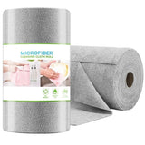 M1TECH Microfiber Cleaning Cloth Roll, Grey, 20Pcs, 25 x 25 cm, 360 GSM, 4000 Times Washable 10X Cheaper Than Paper Kitchen To