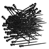 Ujeavette 100 Pieces Cable Ties Self Locking Black Versatile Wire Fixed Fastener Clips 0.8X28Cm With Buckle