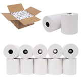 3 x 150 1-Ply Bond Kitchen Printer Paper Receipt Paper (1500 Rolls) 48 GSM Pos Cash Register REQ ribbon erc30/34/38 OR star sp7