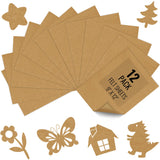 12PCS Tan Felt Fabric Sheets 9 x 12 - 1.6mm Thick Soft Felt for Craft Sewing DIY Patchwork Art Projects Decorations