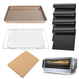 Air Fryer Oven Accessories for Ninja SP151 Flip Toaster Oven, Parchment Paper Replacement Air Fryer Tray Air Fryer Pans for Ninj