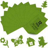 12PCS Moss Green Felt Fabric Sheets 9 x 12 - 1.6mm Thick Soft Felt for Craft Sewing DIY Patchwork Art Projects Decorations