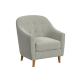 HomePop Button Tufted Gray Solid Woven