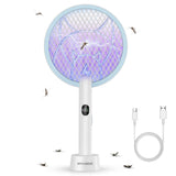 Nymrix Electric Fly Swatter Racket, 2 in 1 Mosquito Bug Zapper 4100V Handheld Mosquito Killer with 1800 mAh Rechargeable Battery