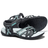 UBFEN Womens Hiking Comfort Sport Sandals Beach Vacation Camping Casual Sport Sandals with Adjustable Straps and Arch Support Si