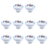 Quluxe 1-1/2 inch Hand Painted Ceramic Knobs Kitchen Cabinet Retro Vintage Door Drawer Handles Pulls for Dresser Cupboard Wardro