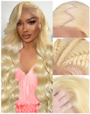 34 Inch 613 Lace Front Wig Human Hair 200 Density 13x6 Blonde Wig Human Hair 613 Transparent Body Wave Lace Front Wigs Human Hai