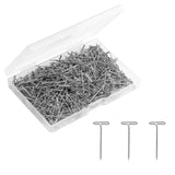 1000pcs Wig T Pins, 1 Inch Silver Sewing Pins Metal T Needle for Blocking Board Knitting Crochet Jewelry Wig Making Picture Hang