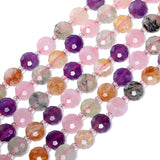 NITOPUPU 8 5mm Mixed Natural Stone Beads for Jewelry Making About 35-40pcs 1 Strand 15 Drilled Flat Faceted Cabochon Gemstone B