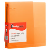 JAM PAPER Plastic 2 inch Binder - Orange 3 Ring Binder - Sold Individually