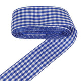 Gingham Ribbon Plaid Ribbon for Gift Wrapping Party Wedding Christmas Decoration (Blue,1 (25mm) x 10 Yards)