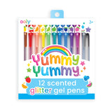 Ooly Scented Yummy Yummy Glitter Gel Pens Set of 12 Pens (New Gen) 1.00mm NIB Scented Glitter Pens for Kids, Adults, Art Suppl