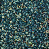 Miyuki Round Seed Beads, 11/0, 8.5 Gram Tube, 4516 Opaque Montana Matte Picasso