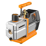 NAVAC NP7DP Vacuum Pump - Dual-Stage AC Motor - A/C Vacuum Pump Kit - Integrated Cylinder with Forced Oil Circulation - 15 Micro