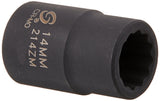Sunex 214zm 1/2Inch Drive 14mm 12Point Impact Socket chrome