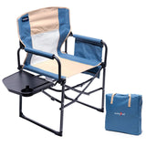 SUNNYFEEL Camping Directors Chair, Heavy Duty,Oversized Portable Folding Chair with Side Table, Pocket for Beach, Fishing,Trip,P