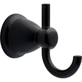Franklin Brass Kinla (1-Pack) Towel Hooks Matte Black Double J Wall Mounted for Robes 2-Prong Holder, Bathroom Accessories KIN35