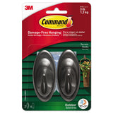Command Strips 17086SAW Medium Slate Terrace Hooks 2 Count