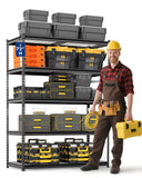 WORKPRO 5-Tier Heavy Duty Metal Shelving Unit, 72 H x 48 W x 24 D, Adjustable Storage Rack with 4000 lbs Capacity, for Gar