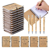 zjdbset 30 Sets Christian Gifts Bulk Christian Spiral Notebooks Prayer Journal with Bamboo Pens Inspirational Bible Notepad for
