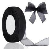 joycraft 3/4 in White Organza Gift Wrap Ribbon - 50 Yds Sheer Wedding Party Ribbons, Organza Chiffon Ribbon for Birthday, Baby S