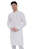 Divisive Men'S Sequince Embroidered Cotton Blend Only Slim Fit Kurta (Dkrt676_Xxl_White)