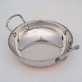 STEELHOMES StainlessSteel Kadai with Kadhai StainlessSteel stovetop Compatible (Copper Base Bottom, 1 Liter)
