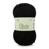 Ganga Acrylic Olivia Hand Knitting And Crochet Yarn (Black) (100Gms)