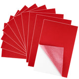 BOUBONI 10PCS Red Self Adhesive Felt Fabric Sheets Sticky Felt Sheets for Craft Supplies Art Home Making(8.3 x 11.8/20 x 30cm)