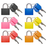 6 Pack Luggage Locks, Mini Suitcase Locks with Keys, Multicolor Small Padlock for Lockers, Backpack, Boxes (Black,Blue,Pink,Yell