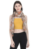 Fabseasons WomenS Cotton Printed Scarf (Brown, 85 X 170 Cm) Sc97