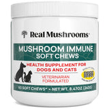 Real Mushrooms Soft Chews for Pets - Functional Treats with Reishi, Olive Leaf, Ashwagandha Blend - Cats & Dogs Vitamin Bites- M