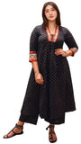 Gosriki Women'S Rayon Blend Anarkali Printed Kurta With Pant (Karidos Black-Vks06-Gs_Xxl_Black_Xx-Large),Black,2,B0DRNM4DV2