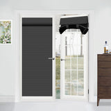 Muamar Blackout Door Curtain - Privacy Thermal Insulated Tricia Door Window Curtains for Patio French Door Front Door Sidelight Curtain Tie up Shade W25 x L70 inch 1 Panel Black-New