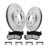 Anpulsero Front Brake Pads and Rotors Kit Compatible with 1999-2006 Chevy Silverado 1500, 2000-2006 Chevy Tahoe, 2000-2006 Subur