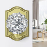 Calzibeno Passage Glass Door Knobs Interior, Brushed Gold Crystal Door Knobs Interior, Gorgeous Gold Crystal Glass Door Knob for