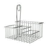 G.E.T. 4-21699 Chrome Four Compartment Condiment Caddy Metal Specialty Servingware Collection, 8 x 7 x 9 Tall, Chrome