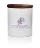 CAROLINA Floral Serenity Scented Jar Candle, Wellness Collection, Relaxing Aromatherapy Candle, 2 Wick White Jar Soy Blend Wax C