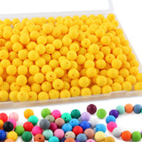 Sunrony 170Pcs 15mm Silicone Beads for Keychain Making, Round Silicone Beads for Pens and Necklace Bracelet Crafts Making(Yellow