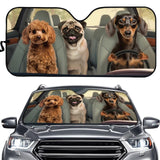 Suhoaziia Dachshund Driving Auto Windshield Sunshade Car Foldable Sun Shade Sun Visor for Car Decorations