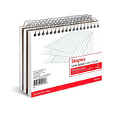 STAPLES TRU RED 4 x 6 Index Cards, Lined, White, 50 Cards/Pack, 3 Packs (TR51007)